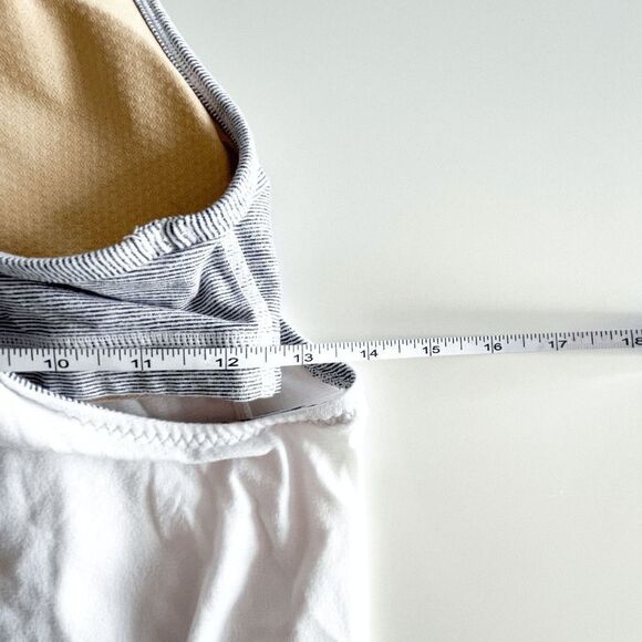 Lululemon Athletica Women Let It Loose Layered Bra Run Tank Top White Size 6 - Picture 4 of 6